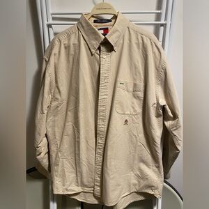 Classic Tommy Hilfiger Men's Casual Button-Down With Crest Logo || Size - XL